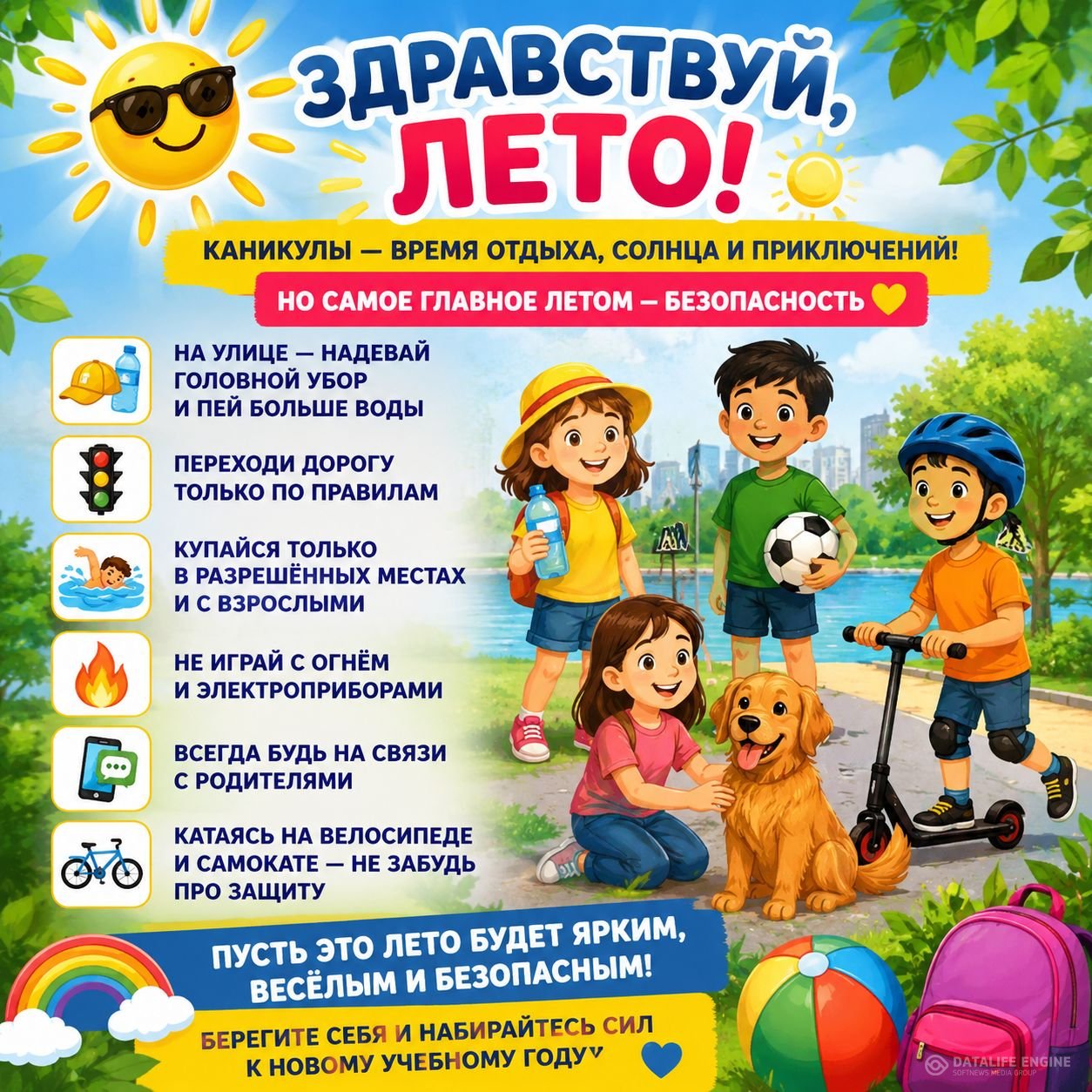 Каникулы — время отдыха, солнца и приключений! Но самое главное летом — безопасность